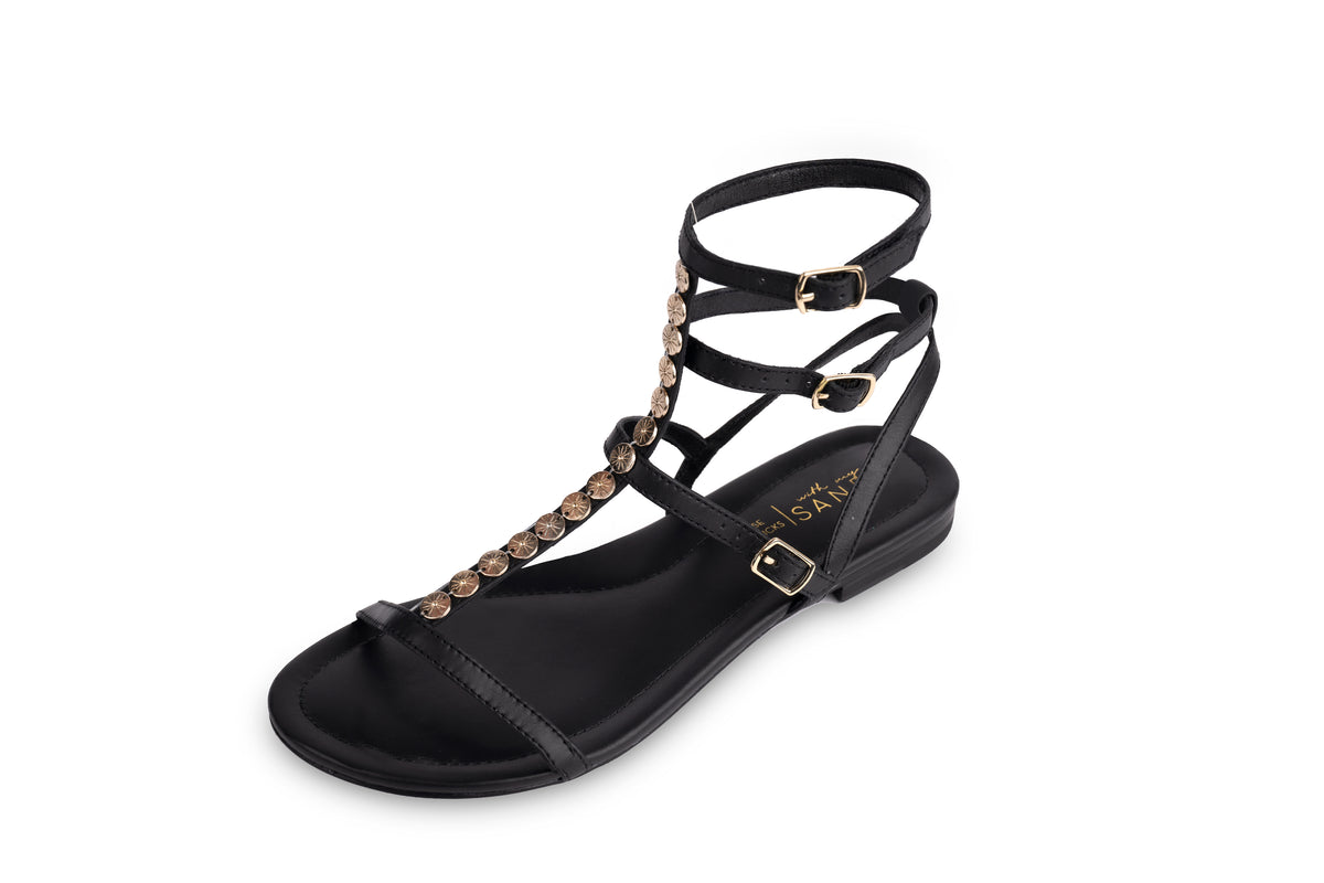 With My Sands | Leather sandals| Black Louise Hendricks| Inspirations Lifestyle
