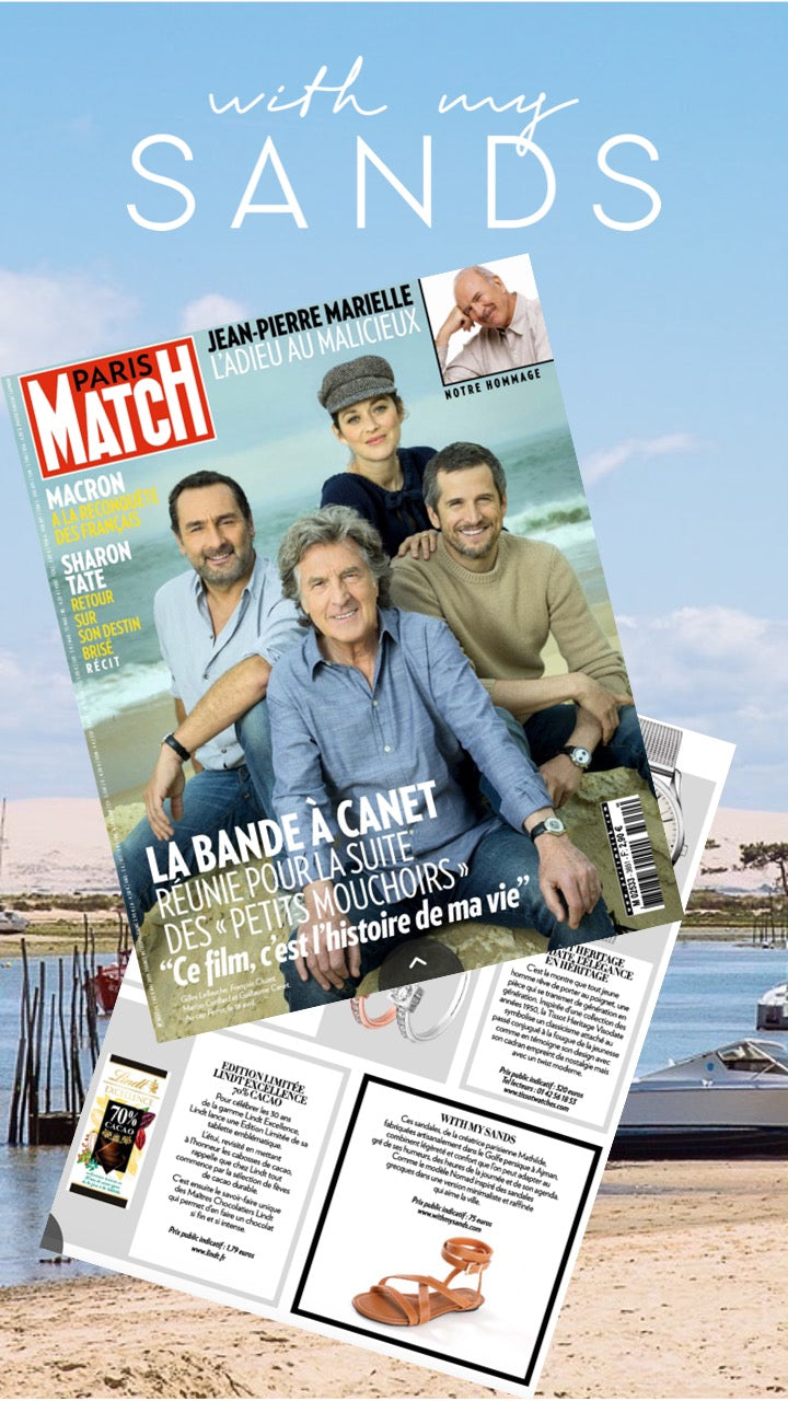 With My Sands | Sandales en cuir| Relation Presse | Article Paris-Match | Inspiration Lookbook Style de vie