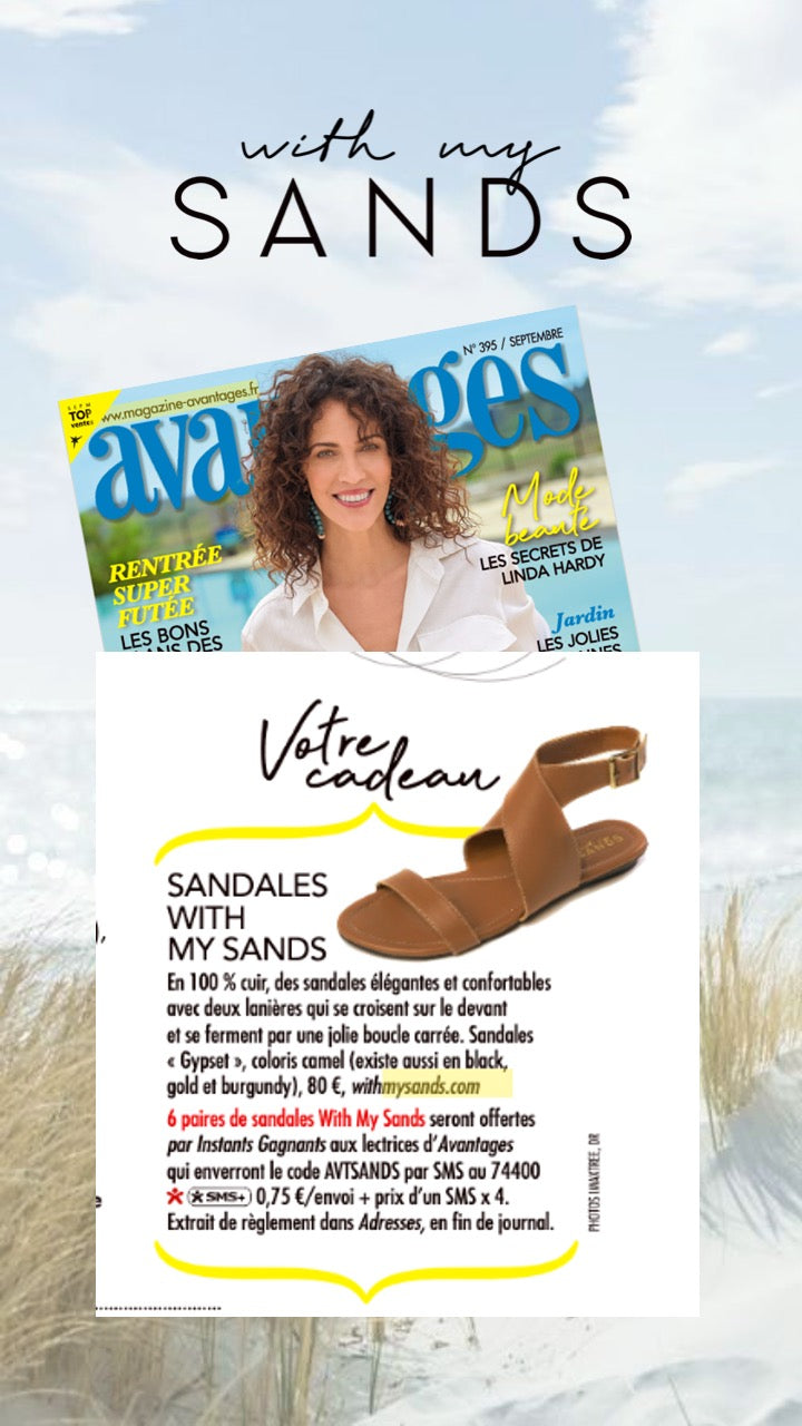 With My Sands | Leather sandals| Press Relation | Avantages magazine | Inspiration Lookbook Lifestyle