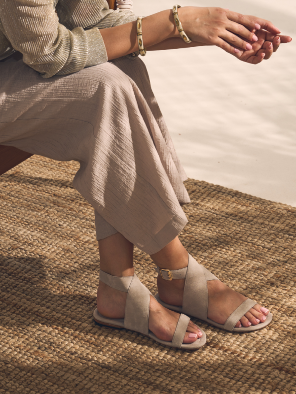 Gypset | Greige Suede | Women summer leather sandals